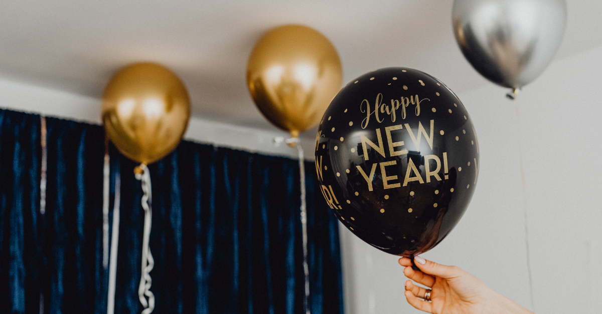 Balloons with Happy New Year