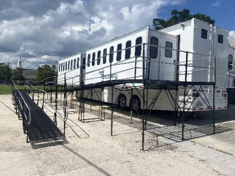 Agility mobile unit during hurricane recovery