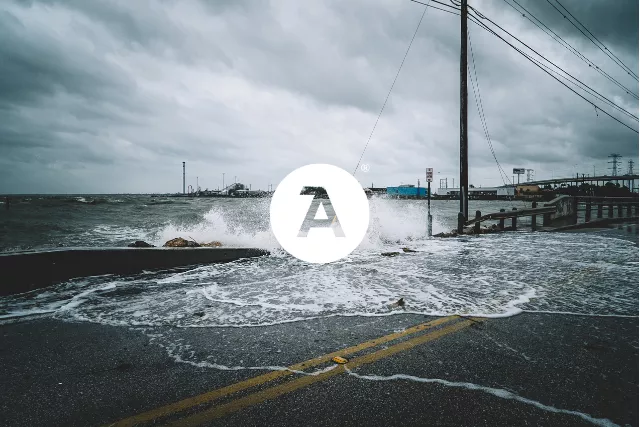 waves and flooding during a hurricane