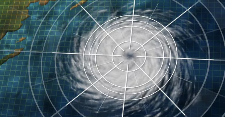 Satellite image of a hurricane