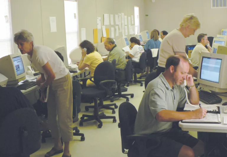 People working on computers