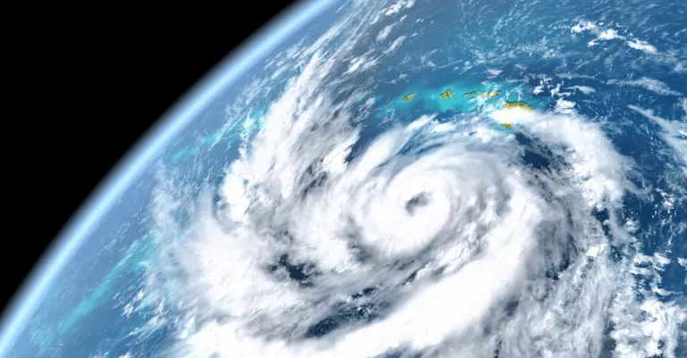 Hurricane satellite image