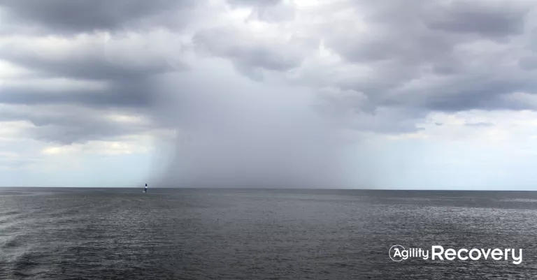 Storm over the ocean demonstrating El Nino and La Nina
