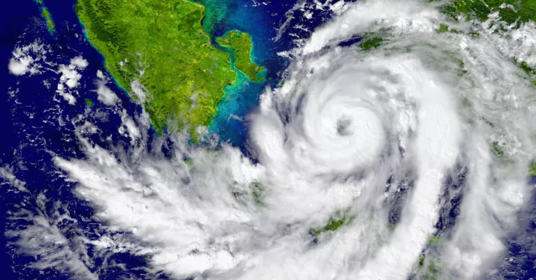 Satellite image of a hurricane