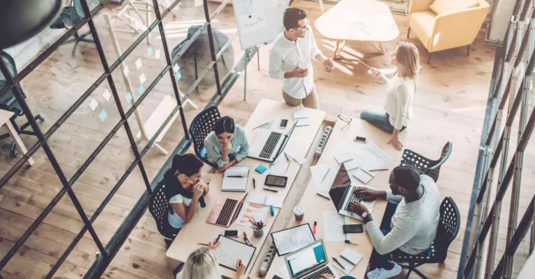 Professionals at a conference table