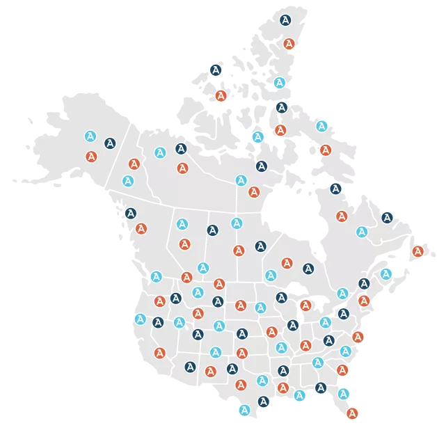 map of Agility locations
