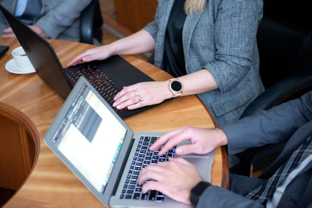 Typing on laptops