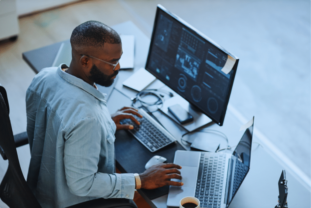 Man at computer