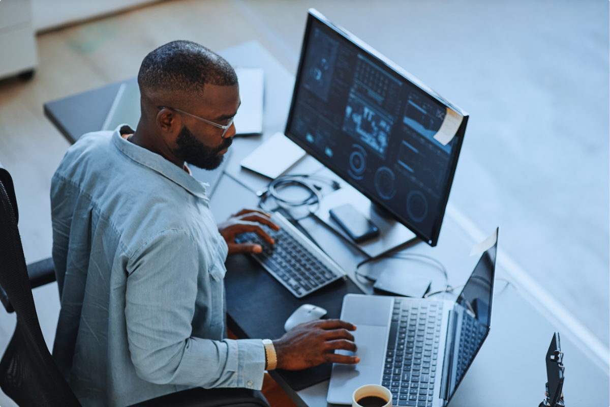 Man at computer