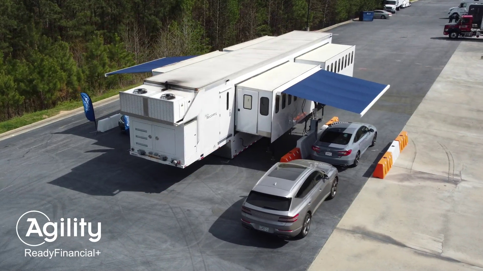 Agility mobile banking unit with drive-thru. ReadyFinancial